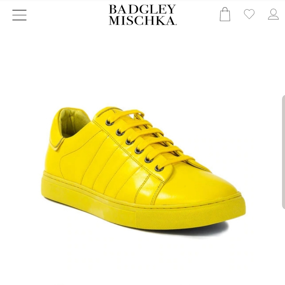 Badgley Mischka Yellow Sneakers